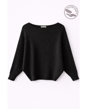 Oversized Bootneck Rippstrickpullover