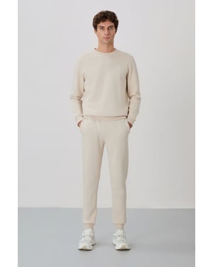 Herren Baumwoll-Polyester Fleece Sweatshirt und Hose Set
