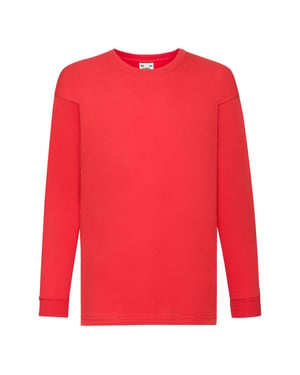 Fruit of the Loom - "Valueweight" T-Shirt für Kinder Langärmlig (Rot)