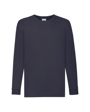 Fruit of the Loom - "Valueweight" T-Shirt für Kinder Langärmlig (Marineblau)