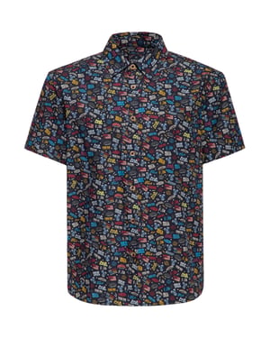 King Kerosin Herren Kurzarmhemd Printed Rebellion