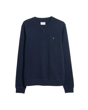 Farah - Sweatshirt für Herren, Rundhalsausschnitt, Bio-Baumwolle (wahres Marienblau)