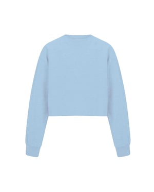 Miso - Kurzes Sweatshirt für Damen, leger (Blau)