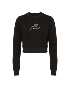 Diesel - Kurzes Sweatshirt für Damen, Schmal (Schwarz)