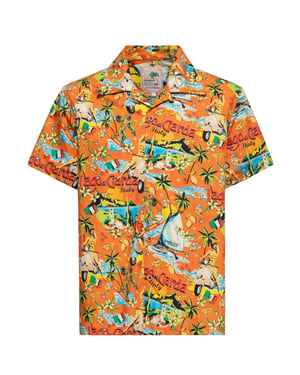 King Kerosin Herren Hawaiihemd Lago di Garda