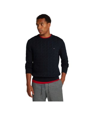 Tommy Hilfiger - Pullover für Herren, Rundhalsausschnitt, Baumwolle (Himmelblau)