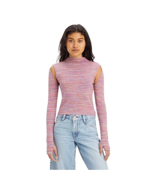 Levis - "Jupiter" Pullover für Damen, Mit Zopfmuster (Pink)