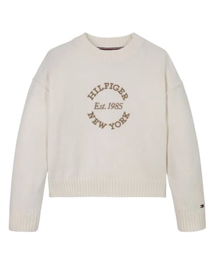 Tommy Hilfiger - Pullover Top für Mädchen, leger (Elfenbein)