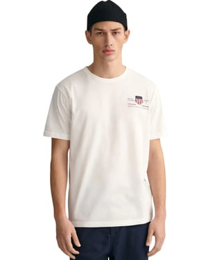 Gant | Herren T-Shirt mit gesticktem Archiv-Schild