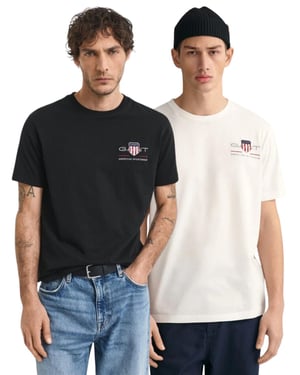 Gant | 2er Pack Herren T-Shirt mit gesticktem Archiv-Schild