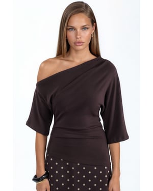 Damen Boot-Ausschnitt Kurzarm Strickbluse