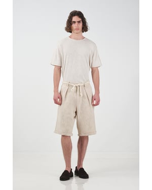Herren Lange Relaxed Baumwollshorts