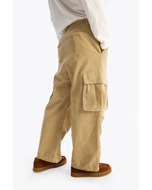 Herren Baumwoll-Gabardine Weitbeinige Hose
