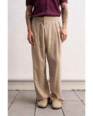 Herren hohe Taille weite Strickhose