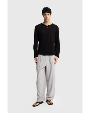 Herren Baumwolle Weite-Hosen Strickpants
