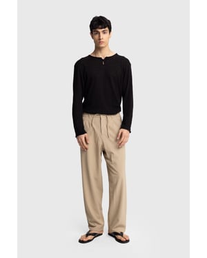 Herren Baumwolle Weite-Hosen Strickpants