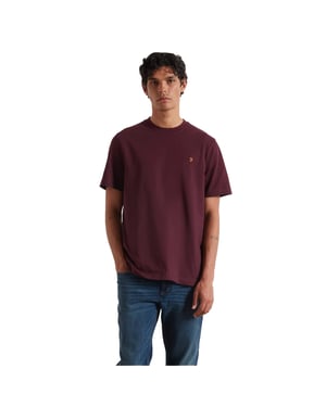 Farah - T-Shirt für Herren, Regulär (Burgunderrot)
