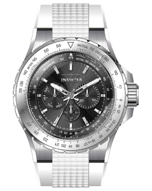 Invicta Aviator 50962 Herrenuhr - Quarzwerk - Edelstahl mit schwarzem Zifferblatt - 50 mm