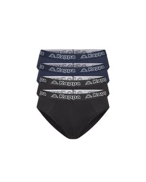 Kappa 4er Set Slip in Schwarz/Blau