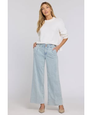 Simone Weite Beinform Jeans mit Hohem Bund