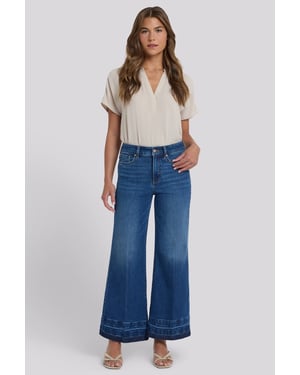 Mia Palazzo Ankle Jeans mit hohem Bund