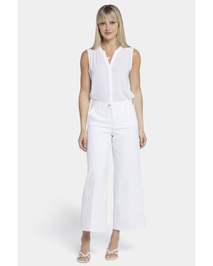Mona Weite Beinform Ankle Jeans mit Hohem Bund