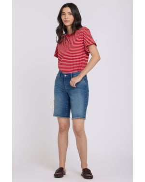 Boyfriend-Jeanskurze in Re-New Denim