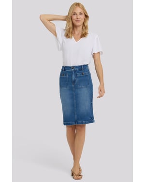 Hoch sitzender Jeansrock