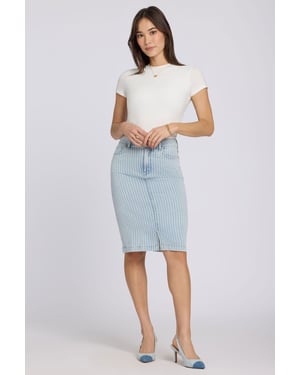 Hoch sitzender Jeansrock