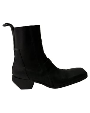 Rick Owens Stiefeletten mit Absatz aus schwarzem Kalbsleder