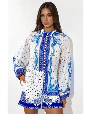 Paisley Woven Spielanzug mit Bindedetail