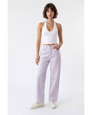 Hochtaillierte Weite Jeans aus Baumwolle