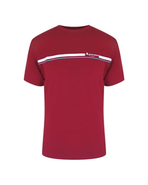Aquascutum Active Cotton Stripes Bordeaux Burgundy T-shirt