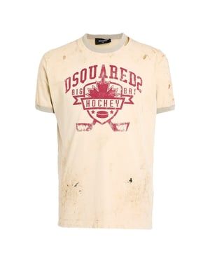 Dsquared2 Hockey Design Champagner T-shirt