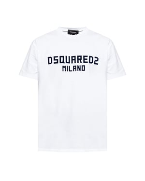 Dsquared2 Milano Logo Cool Fit Weißes T-shirt