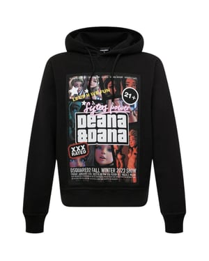 Dsquared2 Sisters Power Deana Und Dana Schwarzer Hoodie