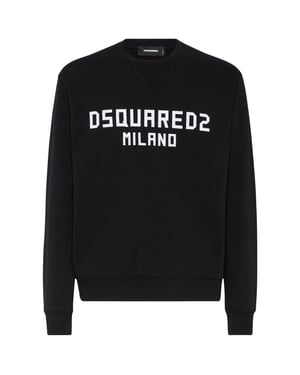 Dsquared2 Cool Fit Milano Crew Neck Schwarzes Sweatshirt
