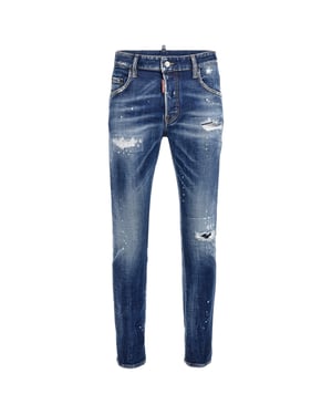 Dsquared2 Super Twinky Jeans, Verstärkte Jeans Mit Used-look-denim-waschung, Blau