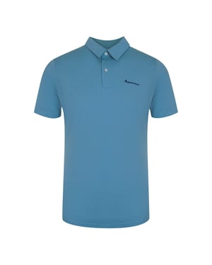Aquascutum Active Cotton Polo Dry-fit Poloshirt In Avio-blau