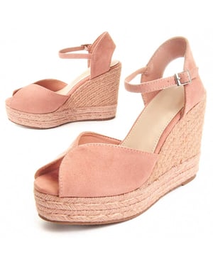 MonteVita Wedge Sparto Sandale Wesparto7 in Pink