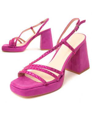 Montevita Absatzsandale Festsand2 in Fuchsia