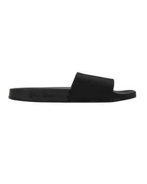 Born Rich - "Barreca" Logo Pantoffeln für Herren/Damen Unisex, Flach (Schwarz/Weiß)