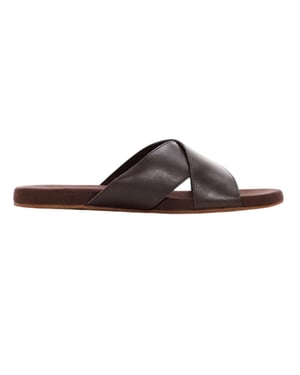 Timberland - Kreuzriemen Badesandale für Herren, Leder, Flach (Gaucho)