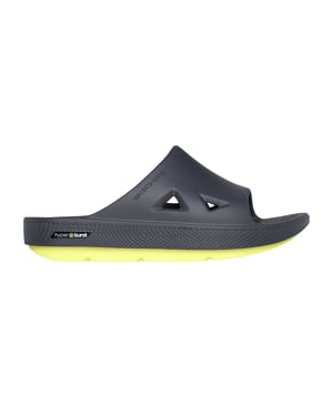 Skechers - Badesandale für Herren, Passt über dem Spann (Holzkohle/Grün)