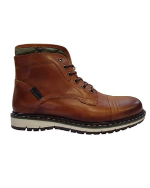 Firetrap - "Aubin Mess" Gesteppt Stiefeletten für Jungen, Leder, Stichdetail (Hellbraun)
