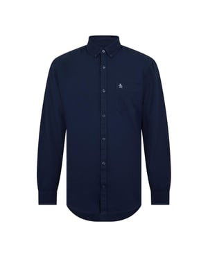 Original Penguin - Button-Down-Hemd für Herren, Oxford-Stil, Langärmlig (warmes Blau)