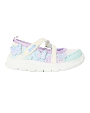 Skechers - "Comfyflex 2" Schmetterling Sneaker für Mädchen, Glitzer (Weiß/Bunt)
