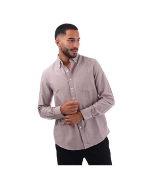 Farah - Button-Down-Hemd für Herren, Schmal (Ochsenblutrot)