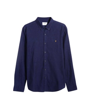 Farah - Button-Down-Hemd für Herren, Regulär (wahres Blau)
