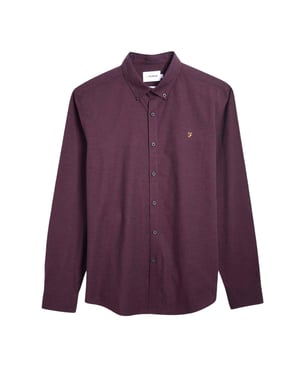 Farah - Button-Down-Hemd für Herren, Regulär (Rot)